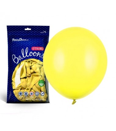 Balony Strong 43 cm cytrynowe Pastel Lemon Zest - 25 sztuk