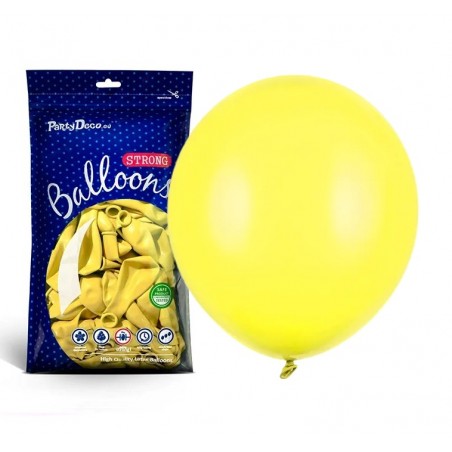 Balony Strong 43 cm cytrynowe Pastel Lemon Zest - 25 sztuk