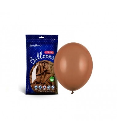 Balony Strong 12 cm ciemne kawowe Pastel Mocca - 100 sztuk