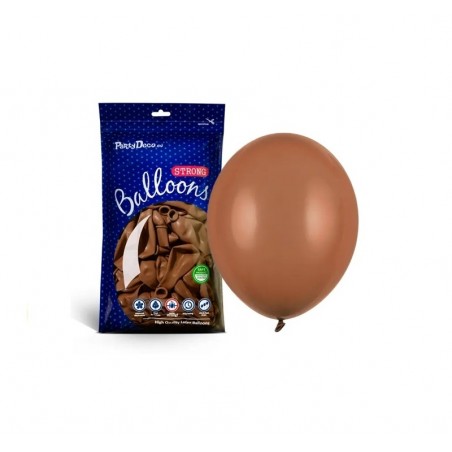 Balony Strong 12 cm ciemne kawowe Pastel Mocca - 100 sztuk