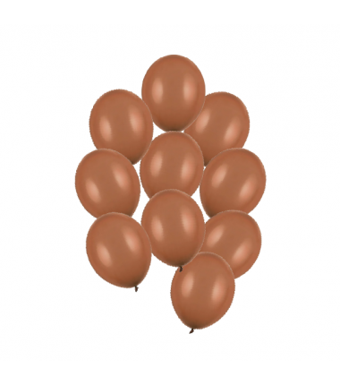 Balony Strong 23 cm ciemne kawowe Pastel Mocca - 10 sztuk