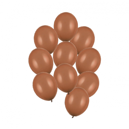 Balony Strong 23 cm ciemne kawowe Pastel Mocca - 10 sztuk