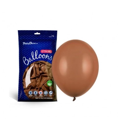 Balony Strong 23 cm ciemne kawowe Pastel Mocca - 100 sztuk