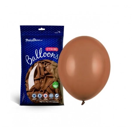Balony Strong 23 cm ciemne kawowe Pastel Mocca - 100 sztuk