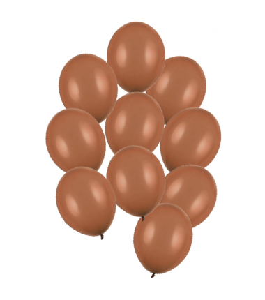 Balony Strong 30 cm ciemne kawowe Pastel Mocca - 10 sztuk