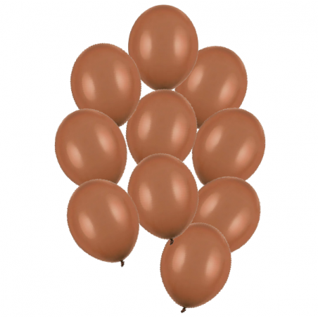 Balony Strong 30 cm ciemne kawowe Pastel Mocca - 10 sztuk