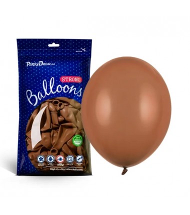 Balony Strong 30 cm ciemne kawowe Pastel Mocca - 100 sztuk