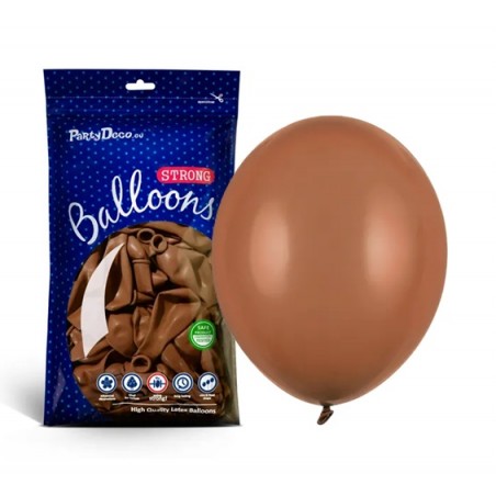 Balony Strong 30 cm ciemne kawowe Pastel Mocca - 100 sztuk
