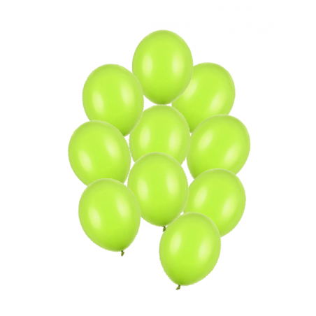 Balony Strong 23 cm limonkowe Pastel Lime Green - 10 sztuk