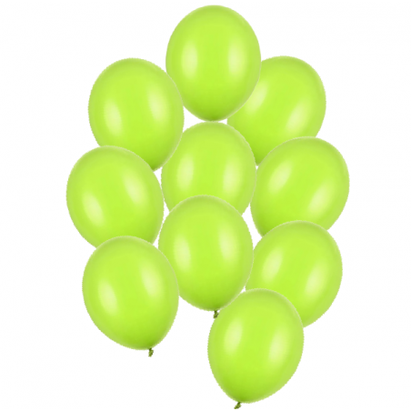 Balony Strong 30 cm limonkowe Pastel Lime Green - 10 sztuk