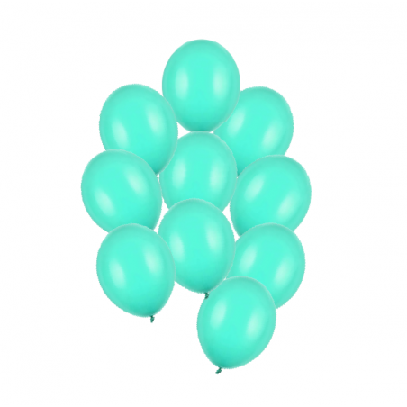 Balony Strong 23 cm miętowo-zielone Pastel Mint Green - 10 sztuk