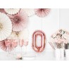 Balon foliowy Cyfra 0 - 35 cm - Różowo Złoty