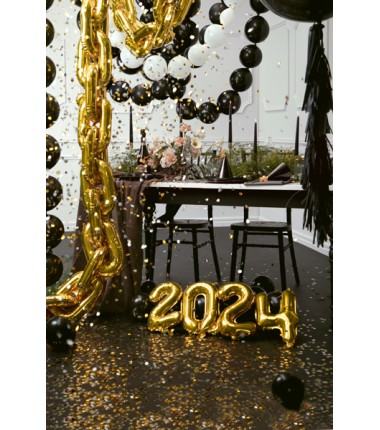 Balon foliowy Cyfra 0 - 35 cm - Złoty