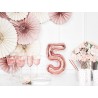 Balon foliowy Cyfra 5 - 35 cm - Różowo Złoty