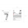 Balon foliowy Cyfra 7 - 35 cm - Srebrny