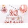 Balon foliowy Cyfra 8 - 35 cm - Różowo Złoty