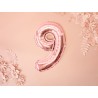 Balon foliowy Cyfra 9 - 35 cm - Różowo Złoty