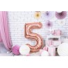 Balony foliowe Cyfra 50 - 86 cm - Różowe Złoto