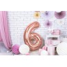 Balony foliowe Cyfra 60 - 86 cm - Różowe Złoto