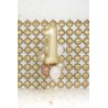 Balon foliowy Cyfra 1 - 86 cm - Złoty satynowy