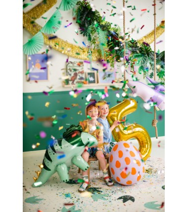 Balon foliowy Cyfra 5 - 86 cm - Złoty