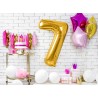 Balon foliowy Cyfra 7 - 86 cm - Złoty