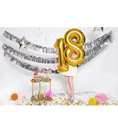 Balon foliowy Cyfra 8 - 86 cm - Złoty