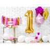 Balony foliowe Cyfra 18 - 86 cm - Złoty