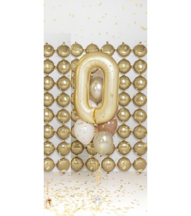 Balony foliowe Cyfra 30 - 86 cm - Złote satynowe