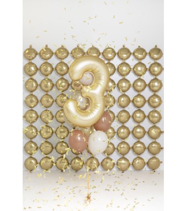 Balony foliowe Cyfra 35 - 86 cm - Złote satynowe