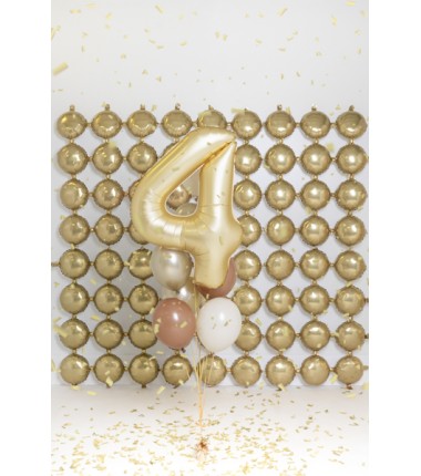 Balony foliowe Cyfra 40 - 86 cm - Złote satynowe