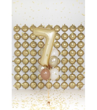 Balony foliowe Cyfra 70 - 86 cm - Złote satynowe
