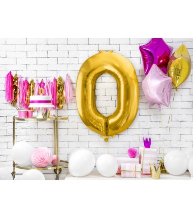 Balony foliowe Cyfra 70 - 86 cm - Złoty