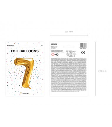 Balony foliowe Cyfra 70 - 86 cm - Złoty