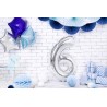 Balony foliowe Cyfra 60 - 86 cm - Srebrny