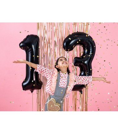 Balon foliowy Cyfra 1 - 86 cm - czarny