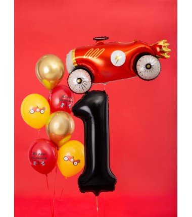 Balon foliowy Cyfra 1 - 86 cm - czarny