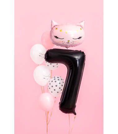 Balon foliowy Cyfra 7 - 86 cm - Czarny