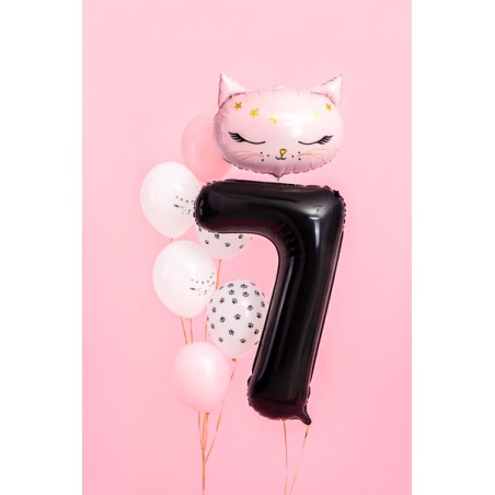 Balon foliowy Cyfra 7 - 86 cm - Czarny