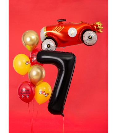 Balon foliowy Cyfra 7 - 86 cm - Czarny