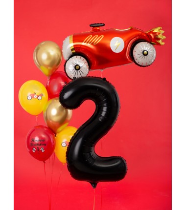 Balony foliowe Cyfra 20 - 86 cm - Czarny