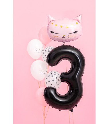 Balony foliowe Cyfra 30 - 86 cm - Czarny
