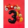 Balony foliowe Cyfra 30 - 86 cm - Czarny