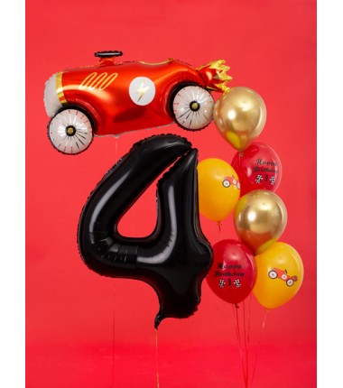 Balony foliowe Cyfra 40 - 86 cm - Czarny