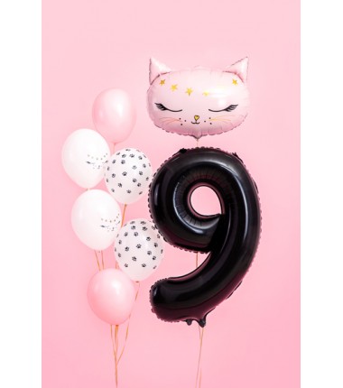 Balony foliowe Cyfra 90 - 86 cm - Czarny