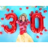 Balon foliowy Cyfra 3 - 86 cm - Czerwony
