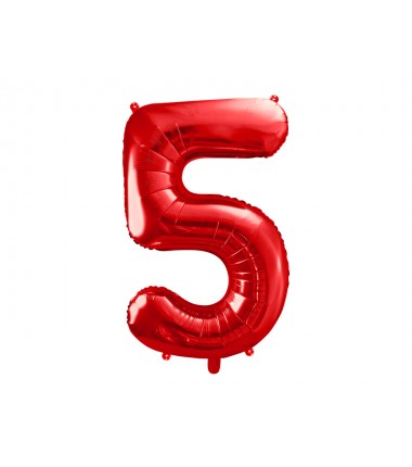 Balony foliowe Cyfra 50 - 86 cm - czerwony