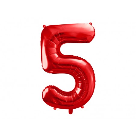 Balony foliowe Cyfra 50 - 86 cm - czerwony