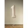 Balon foliowy Cyfra 1 - 86 cm - Jasny beżowy matowy