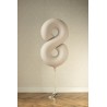 Balon foliowy Cyfra 8 - 86 cm - Jasny beżowy matowy